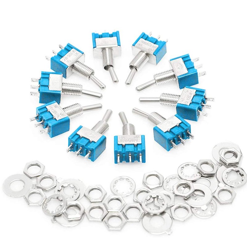 QitinDasen 15pcs Professional 6A / 125V Car Mini Rocker Switch,