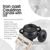 Reusable 4 Inch Cast Iron Cauldron Candle with Lid and