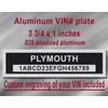 LVCE Custom Vin Tag-Compatible Plymouth