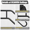 UCANVIN Upgraded Non-Slip Handrails for Outdoor 1-3 Steps, U-Shaped Stair