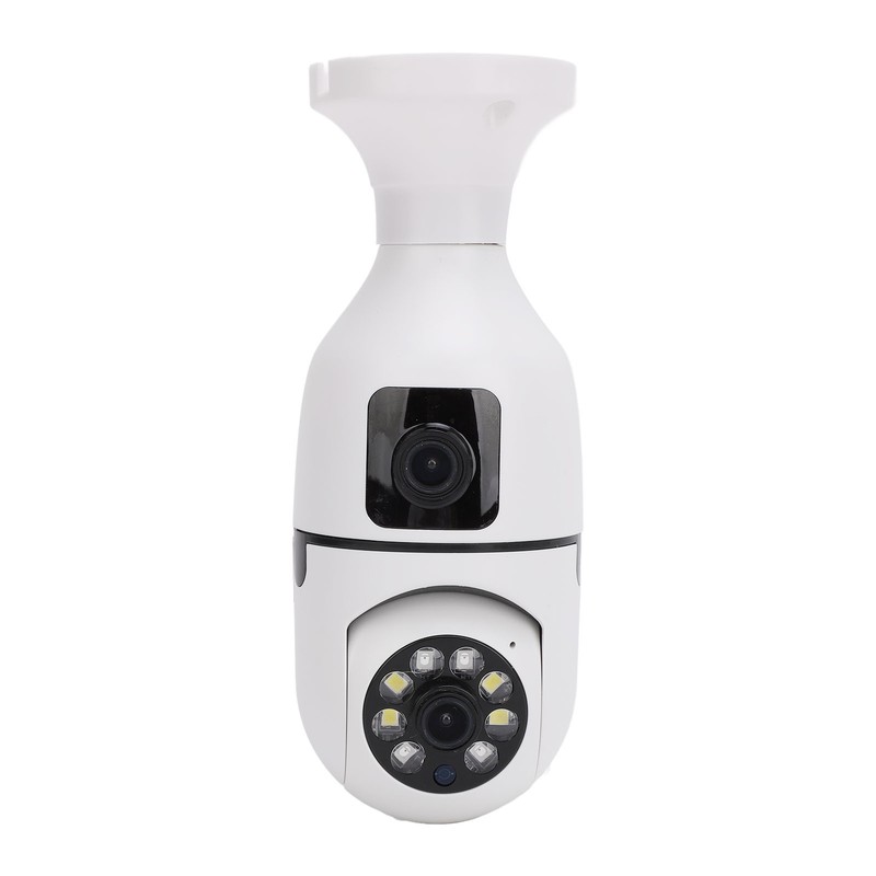 Light Bulb Security Cameras Motion Detection Dual Lens Light Socket