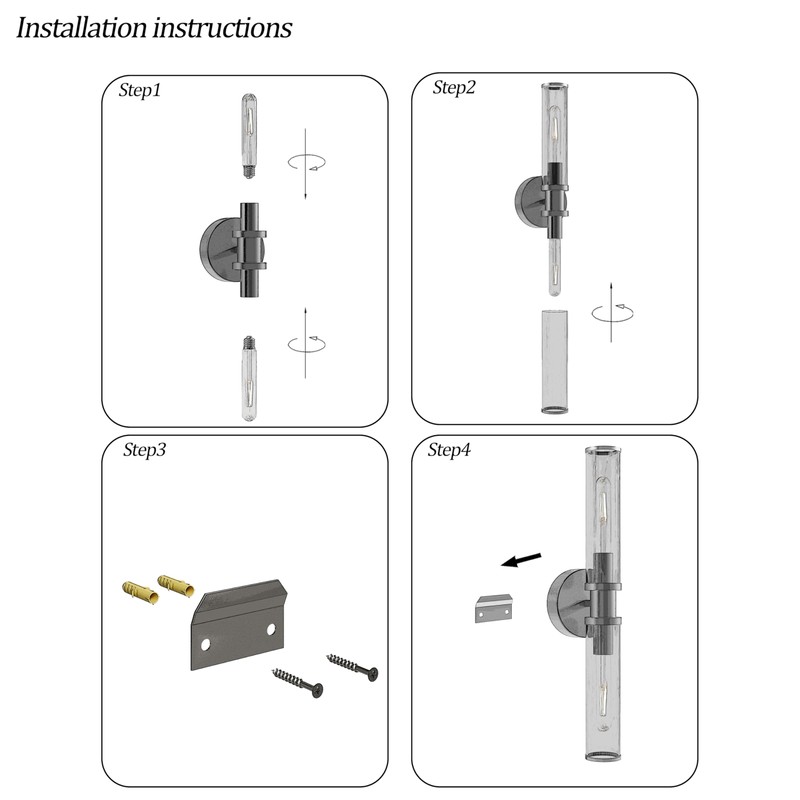 Battery Operated Wall Sconces Set of 2 with Remote Control,