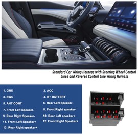 eMagTech 16 Pin ISO Car Radio Adapter Compatible with Android Compatible with VW Most Vehicles Wiring Harness Plug Adapter