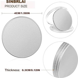 15Pcs Engraving Blanks Coins, Blank Challenge Coins, 40mm/1.6in Diameter with Acrylic Protection Box, Threaded Edged for DIY Crafts Engraving (Silver)