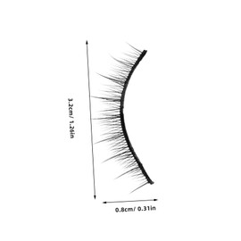 TOVINANNA 3D Realistic Doll False Eyelashes 1 Pair Ornamental Eyelashes for Doll Creation and Cosplay Projects