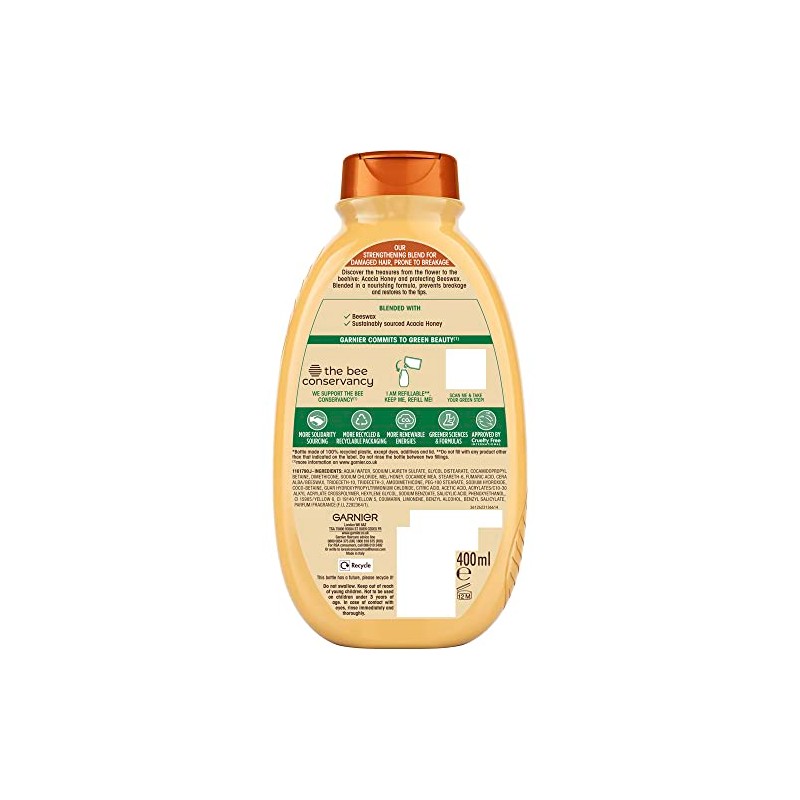 Garnier Ultimate Blends Honey Treasures Shampoo, 400ml