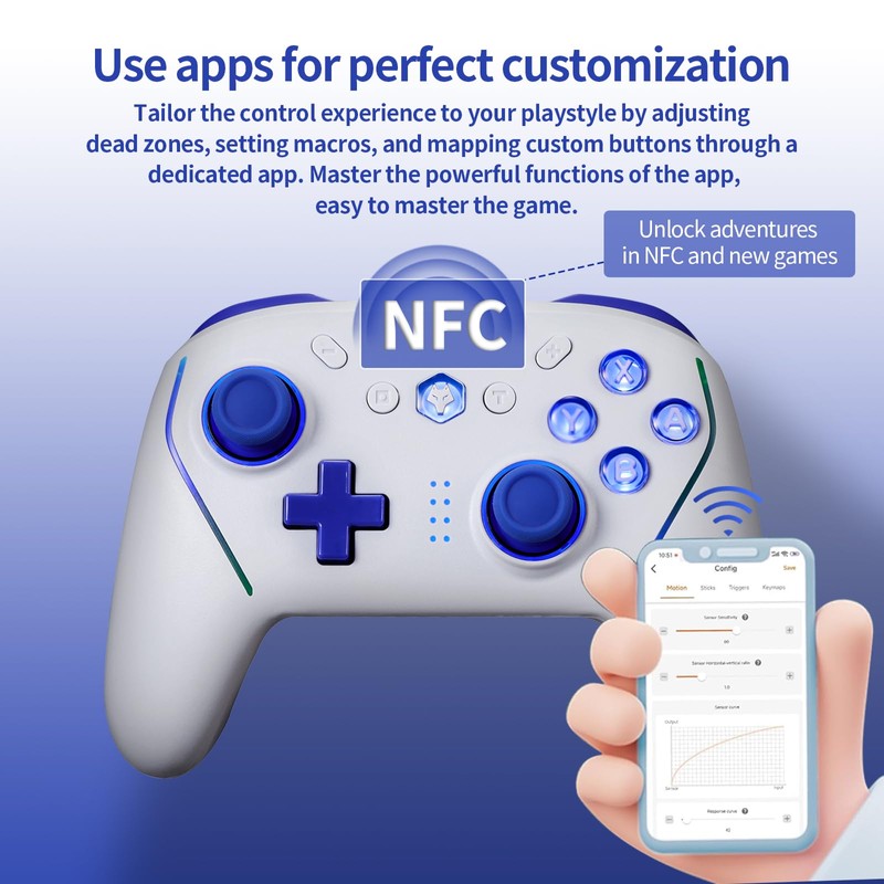 NBCP Controller for Switch, Wireless Pro Controller for Switch Lite,