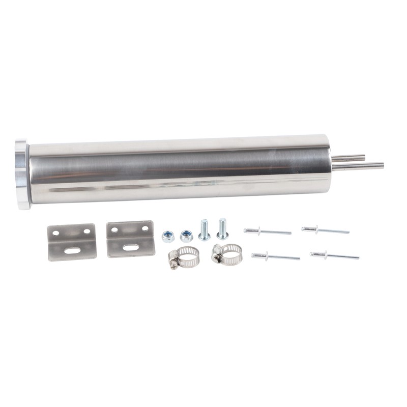 32oz Radiator Overflow Tank Bottle Polished Stainless Steel Coolant Catch