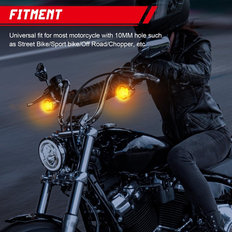 INNOGLOW - Luces intermitentes para motocicleta, 2 unidades, ámbar, para