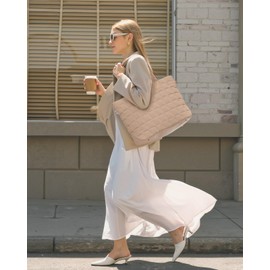 LOVEVOOK Laptop Bag Women's 15.6 Inch Laptop Handbag Work Bag Large Buffer Shopper Bag School Handbag Briefcase Office Bag Work Bag Women Shoulder Bag for Business University, Khaki