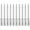 sourcing map 10pcs T15 Security Torx Bit 1/4" Hex Shank