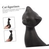 Sosoport 1 Pair Cute Couple Cat Statue Ceramic Animal Figurine