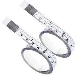 2Pcs Adhesive Tape Measure, Imperial & Metric Tape Measure Sticker Ruler Self Adhesive Measuring Tapes Left to Right Stick on Tape Measures for Workbench, Woodworking, Saw & Drafting100cm/39inch White