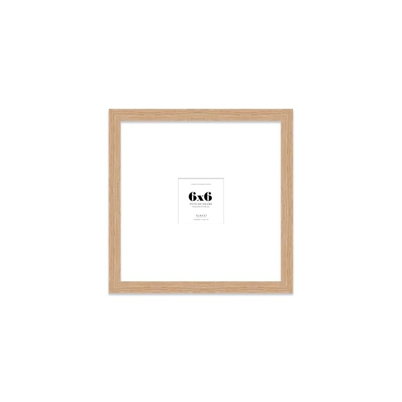 6x6" Square Picture Frame, Display Pictures 2x2" With Mat or
