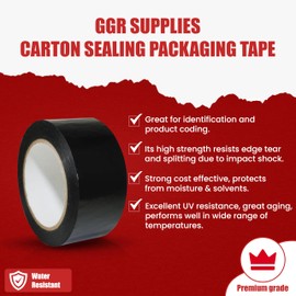 GGR Supplies T.R.U. OPP-20C Blue Carton Sealing Packaging Tape 2 in. Wide x 110 yds. (2 mils Thick)