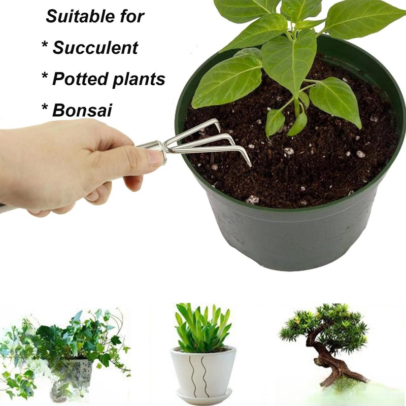 3 Pcs Stainless Steel Mini Garden Tools Set Small Tiny