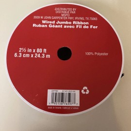 Celebrate It Lot of 2 2.5" x 80 ft Wired Jumbo Ribbon Black White Buffalo Plaid Celebrate It