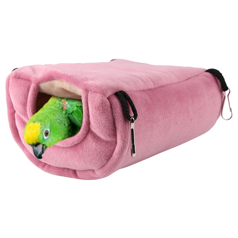 Windproof Warm Parrot Nest Plush Hammock Hanging Swing Bed Cave