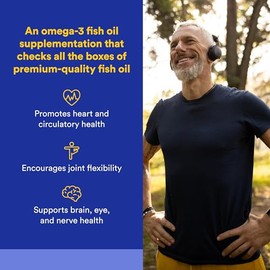 Natural Factors RxOmega-3 Mini-Gels Omega 500mg – Aceite de Pescado para Salud Cardiovascular y Cerebral – 60 cápsulas blandas