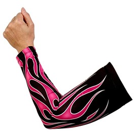 Hot Leathers ARM1008 Flames Pink Arm Sleeve - One Size Fits Most