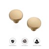 Ravinte 3 Pack Single Hole Kitchen Round Cabinet Knobs Champagne