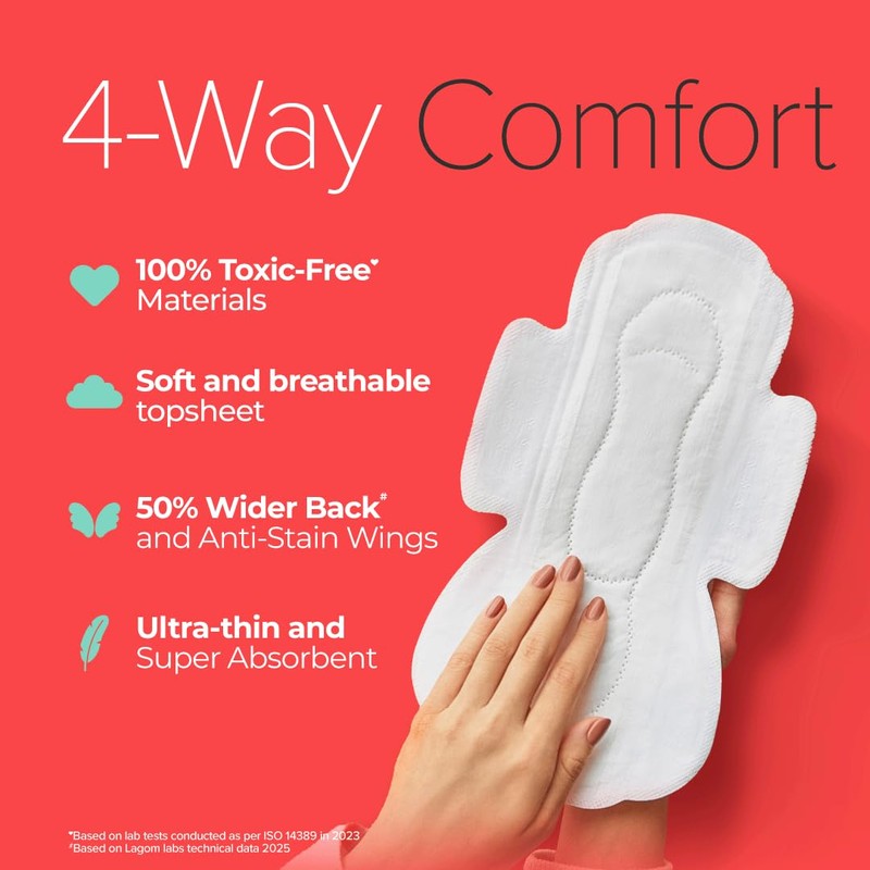Nua Ultra Safe 50 Sanitary Pads for Women | 3
