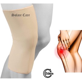 Solace Care Neoprene Knee Sleeves - Elastic Medical Knee Arthritis Support - For Men & Women - For Walking, Hiking, Running, Football, Rugby, Basketball, Netball, Weight Lifting (XL - 42-46 cm)