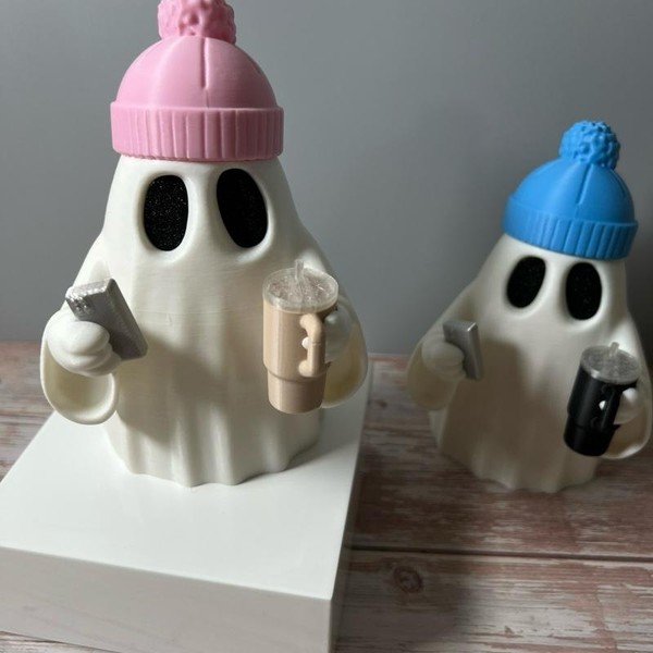 Cheeky Hipster Ghost with Tumbler Decoration | Halloween | Home