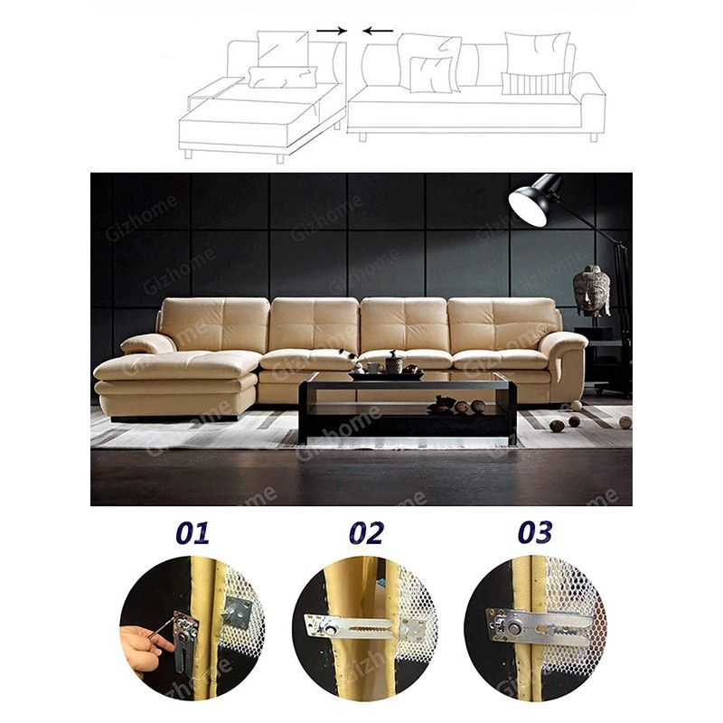 HOWDIA 4 Pack Sectional Couch Connector with Screws, Heavy Duty