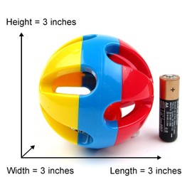 Hypeety Parrot Colorful Ball Toys with Bell Cage Hanging Chewing String for Parakeet Conure Cockatiel Small Medium Birds (B)