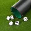 GWHOLE Leather Dice Cup with 10 Dice Set for Dice