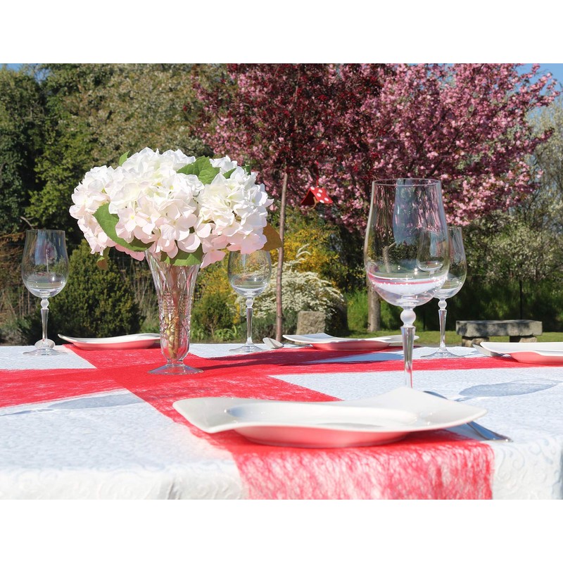 AmaCasa Non-Woven Table Runner with Flower Design 23 cm /