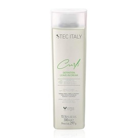 TEC ITALY Curls Definition Leave-In Cream 300 ml | Crema para Peinar Rizos Suaves y Flexibles | Define, Da Forma y Controla Frizz | Cabello Rizado Manejable e Hidratado