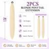 2 Pieces Blonde Ponytail Extension, 26 Inch Straight Braiding Hair,