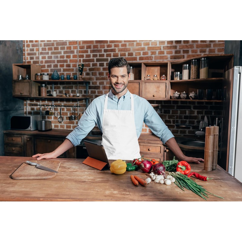 Morefaz 2 or 1 Pack Unisex Adjustable Apron Cooking Kitchen