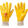 12 Pairs Of Nitrile Coated Gloves Strong Amarillo Hand *