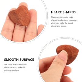 Milisten Guitar Picks Guitar Picks 2pcs Wooden Guitar Heart Shaped Guitar Pick Heart Shaped Plectrum Ukulele Picks Picks Heart Shape Guitar Accessories Guitar Accessories
