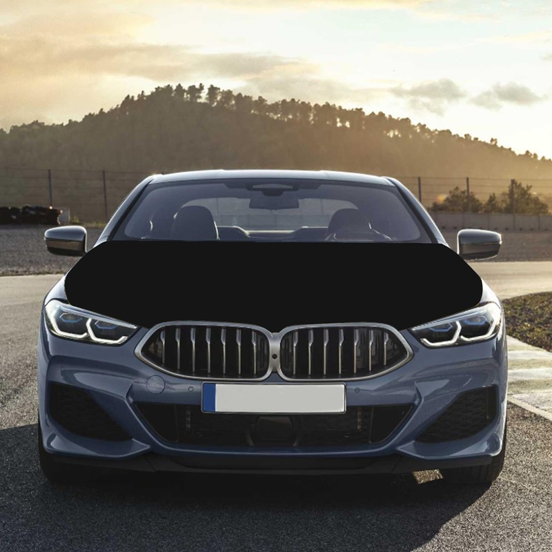 Punejapur Black Flag Car Hood Cover 3.5X5Ft Black Car Bonnet