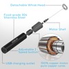 Rechargeable Milk Frother, Electric Coffee Foamer, Handheld Drink Mixer for