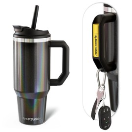 Thicc Buddy - 40 oz Stainless Steel Vacuum Insulated Tumbler with Lid and Straw for Water - Travel Mug Cupholder Friendly - Gifts for Women Men Him Her