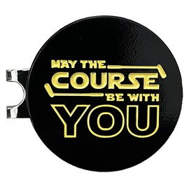 Balanced Co. May The Course Be with You Golf Hat Clip with Enamel Magnetic Ball Marker (May The Course Be with You)
