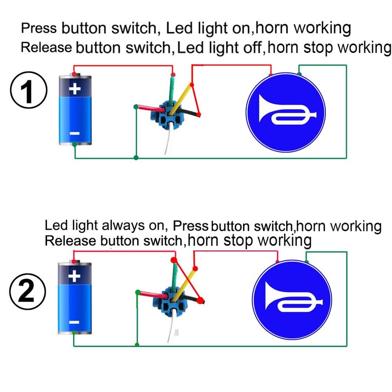 Gebildet 12V-24V/5A 19mm Pre-Wiring Momentary Speaker Horn Push Button Waterproof