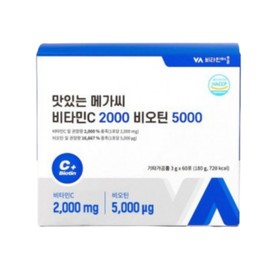 Vitamin Village Mega C Vitamin C 2000 Biotin 5000 60 packs 1 box / 비타민마을 메가씨 비타민C 2000 비오틴 5000 60포 1박스