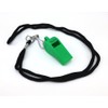 yueton Plastic Coach Whistles with Lanyard, Pack of 6 (Green)