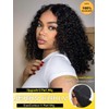 Sunber Curly V Part Human Hair Wigs Upgraded U Part