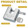 PATIKIL D-Shaped Padlocks 70mm(2-3/4"), Stainless Steel High Security Padlock with