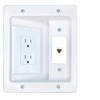 RiteAV CAT6 Recessed Wall Plate Cable Concealer Management Kit with