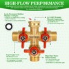 3 Way Hose Splitter, Solid Brass High Volume 3 Way