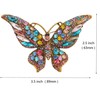 Crystal Rhinestone Butterfly Brooch Elegant Lapel Pins Dress Accessories Jewelry