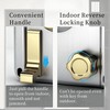 Rim Lock Set, Stainless Steel Vertical Keyway Cylinder Deadbolt With